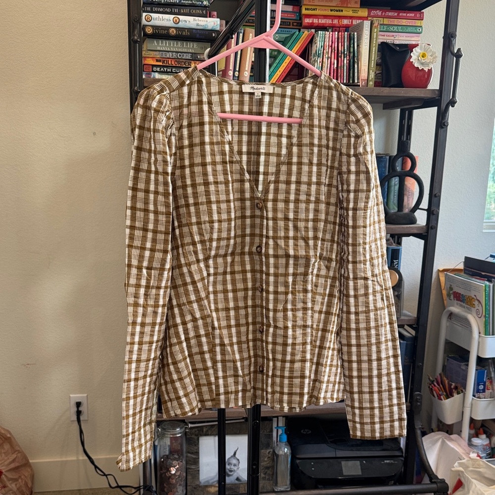 Madewell Plaid Brown Women's top